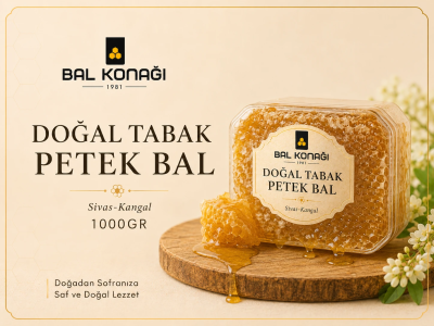 Doğal Tabak Petek Bal(Sivas-Kangal) 1000GR